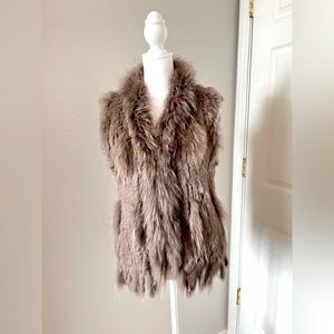 Rabbit Fur vest 100% Real Fur
